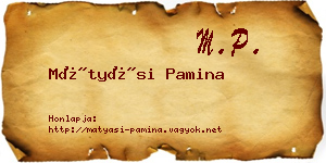 Mátyási Pamina névjegykártya